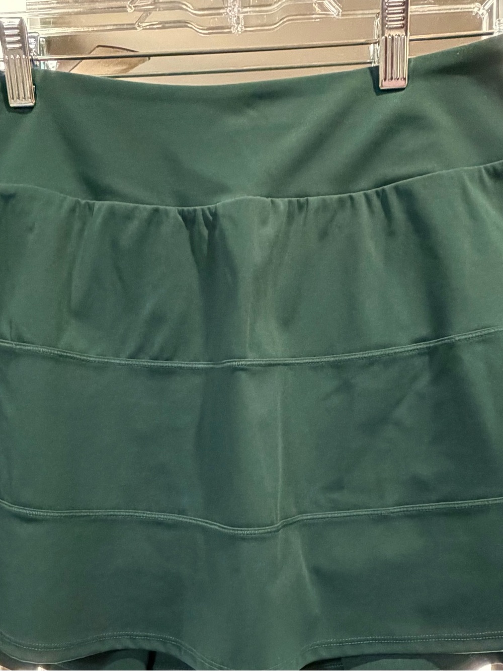 Green Tiered A-Line Skirt
